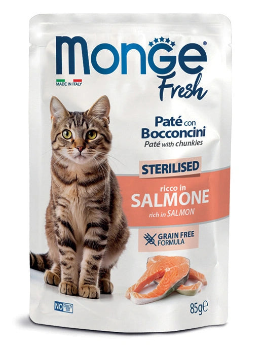 Monge - Cat Fresh Buste Sterilizzed Salmone gr.85