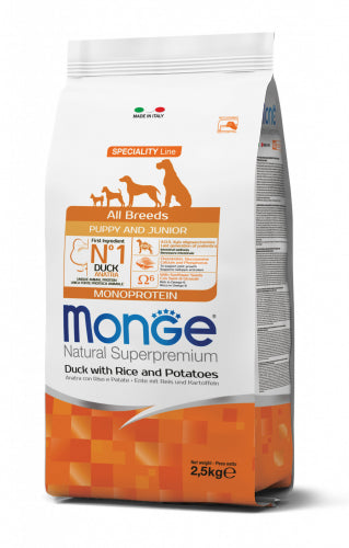 Monge - All Breeds Puppy Anatra / Riso Patate kg.2,5