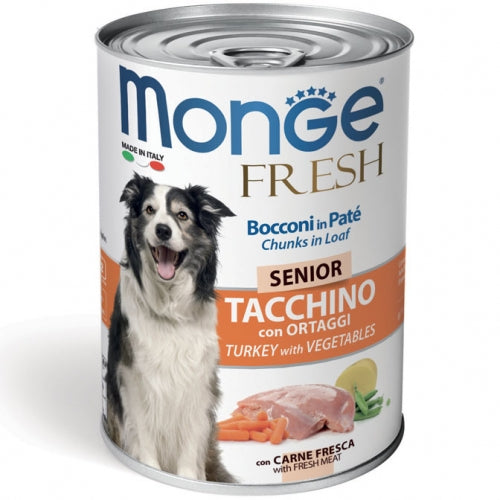 Monge - Dog Fresh Senior Tacchino Veg gr.400 x 24p.