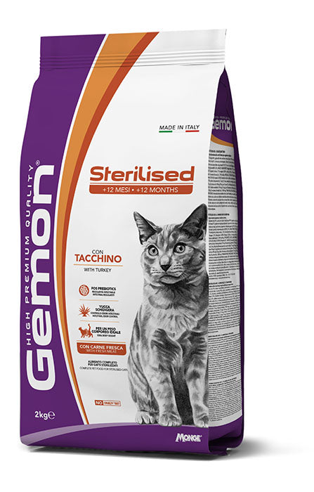 Gemon - Cat Sterilized Tacchino kg.2