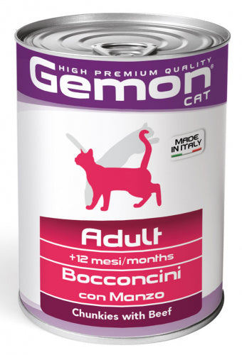 Gemon - Cat Bocconi Adult Manzo gr.415 x 24p
