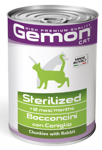 Gemon - Cat Bocconi Sterilized Coniglio gr.415 x 24p.