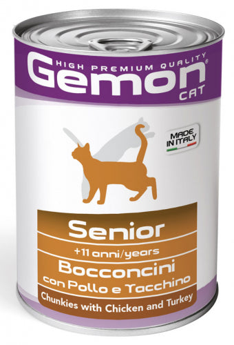 Gemon - Cat Bocconi Senior Pollo Tacchino gr.415 x 24p.