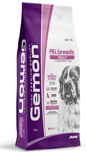 Gemon - Dog All Breeds Adult Maiale e Riso kg.3