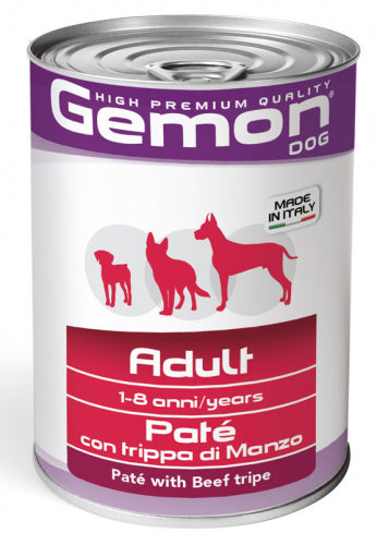 Gemon - Dog Pate' Adult Trippa di Manzo gr.400 x 24p.