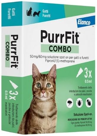 PurrFit™ COMBO: Antiparassitario spot-on per gatti x 3 pipette