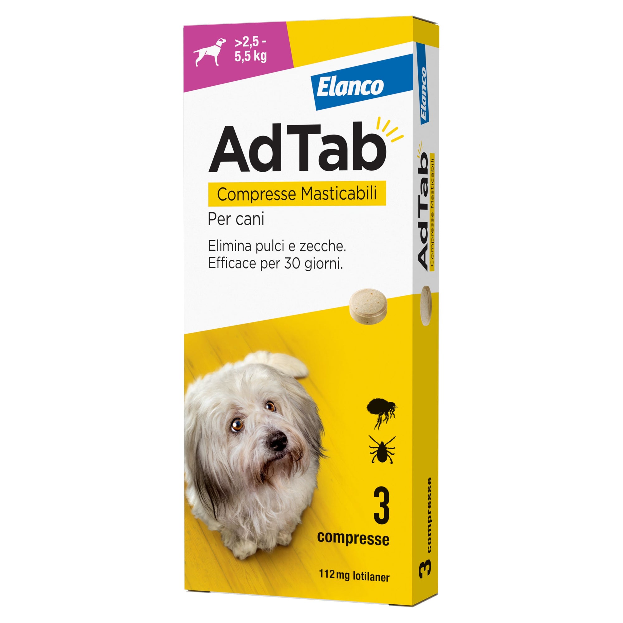 Ad Tab - Comp. Masticabili per Cani 112 mg. da kg.2,5 a kg.5,5 x 3p.