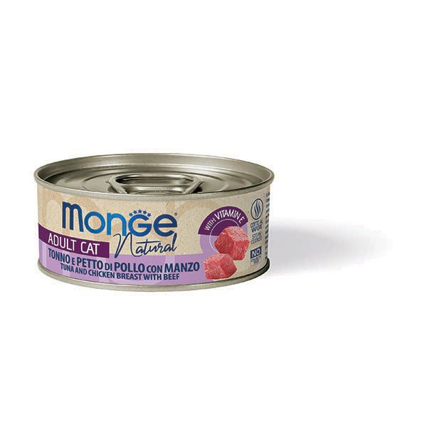 Monge - Cat Natural Tonno Petto di Pollo e Manzo gr.80