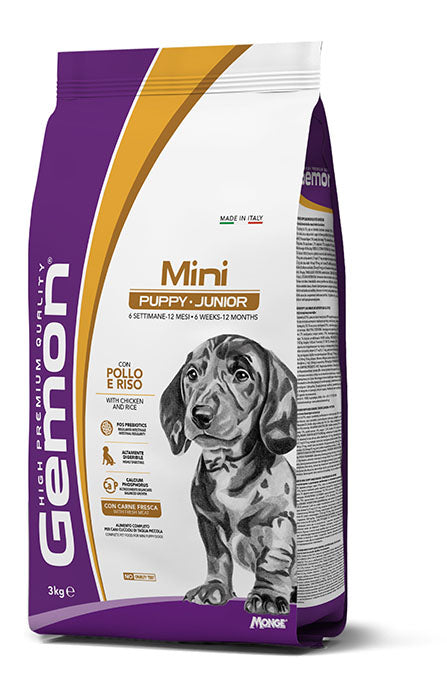 Gemon - Cane Mini Puppy Junior Pollo e Riso 3kg
