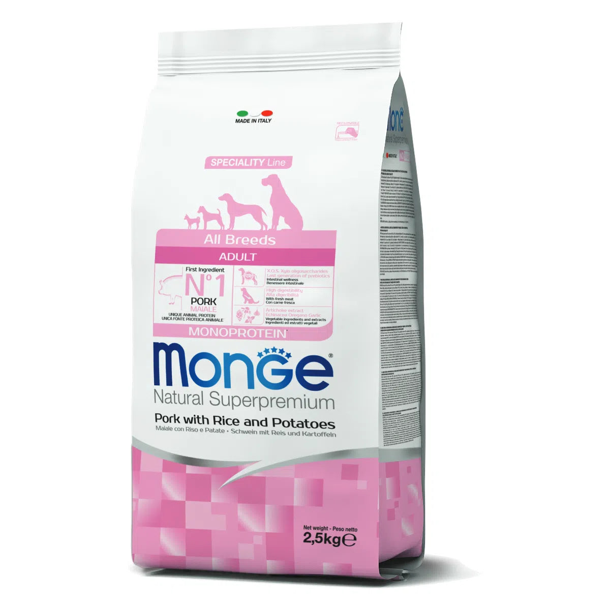 Monge - All Breeds Adult Maiale / Riso / Pat kg.2,5