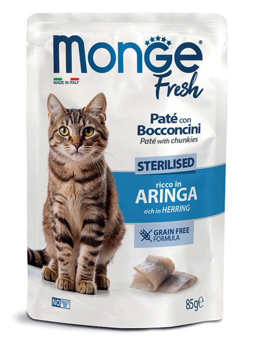 Monge - Cat Fresh Buste Sterilizzed Aringa gr.85