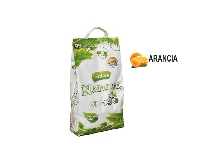 Gi.Mar - Lettiera di Pellet di Legno Arancia lt.8 - kg.5