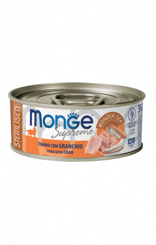 Monge - Scatolette Cat Supreme Sterilized Tonno con Granchio gr.80 x 24p.