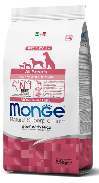 Monge - All Breeds Puppy Manzo & Riso kg. 2,5