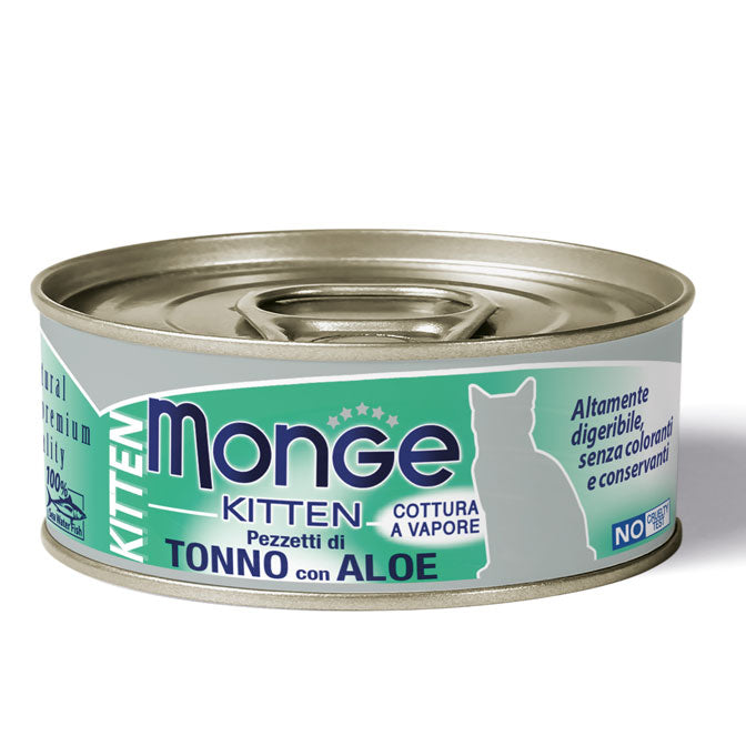 Monge - Cat Jelliy Pezzi Tonno Aloe Kitt. gr.80 x 24p.