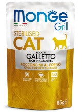 Monge - Cat Buste Grill Sterilizzato Galletto gr.85 x 28p.