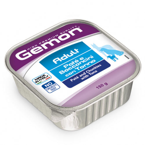 Gemon - Dog Pate' / Bocconi Adult con Tonno gr.150 x 24p.
