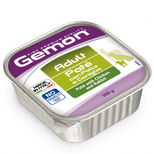 Gemon - Dog Pate' Adult con Pollo e Coniglio gr.300 x 18p.