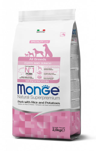 Monge - All Breeds Puppy Maiale / Riso Patate kg.12