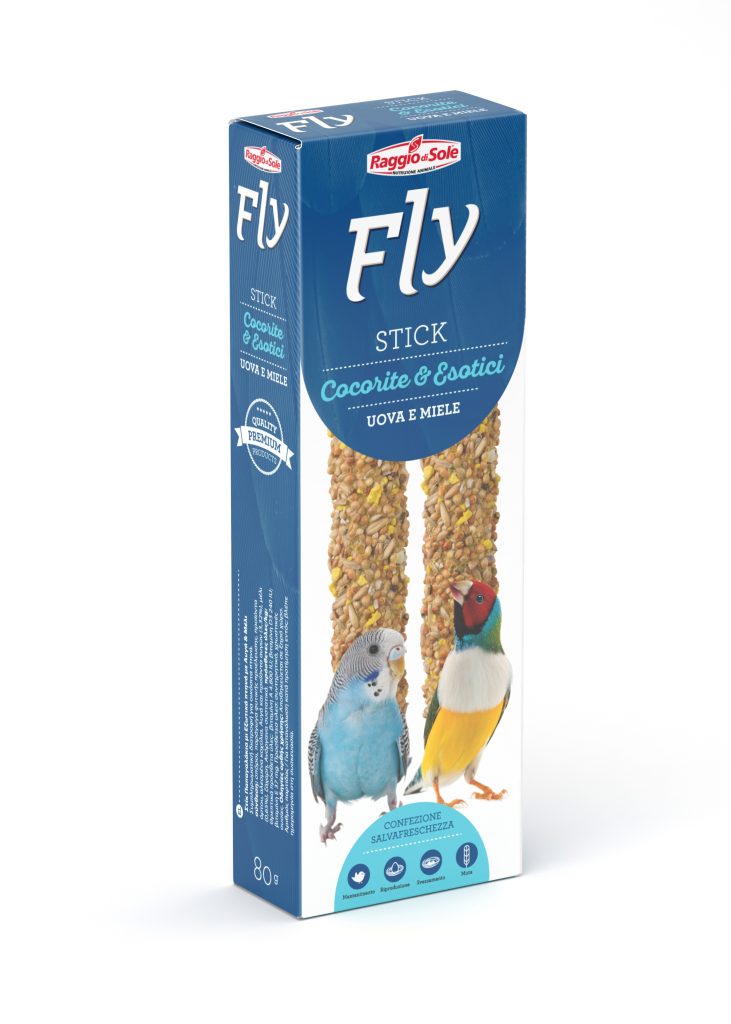 Fly - Ornitologia Stick Cocorite ed Esotici Uova e Miele gr.80