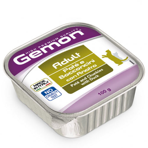 Gemon - Cat Patè e Bocconcini con Anatra gr.100 x 32p.