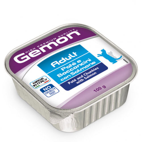 Gemon - Cat Patè e Bocconcini con Salmone gr.100 x 32p