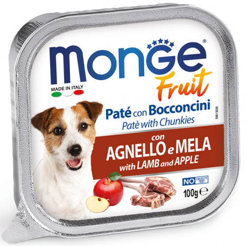 Monge - Dog Fresh Patè Fruit Agnello Mela gr.100