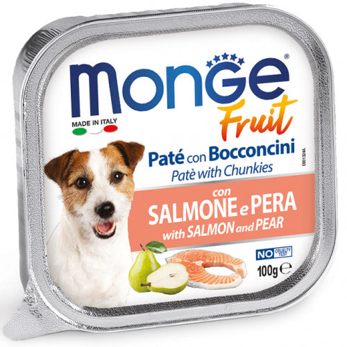 Monge - Dog Fresh Patè Fruit Salmone Pera gr.100
