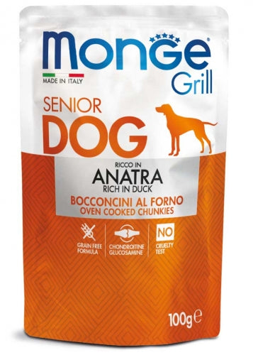 Monge - Dog Buste Grill Senior Anatra gr.100 X 24p.