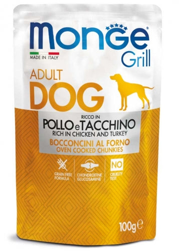 Monge - Dog Buste Grill Tacchino Pollo gr.100 x 24p.