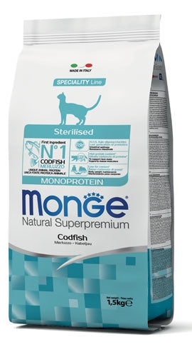 Monge - Cat Sterilized Merluzzo Monoprot. Kg.1,5