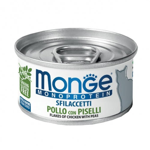 Monge - Sfilaccetti Monoproteico Cat Pollo con Piselli gr.80 x 24p.