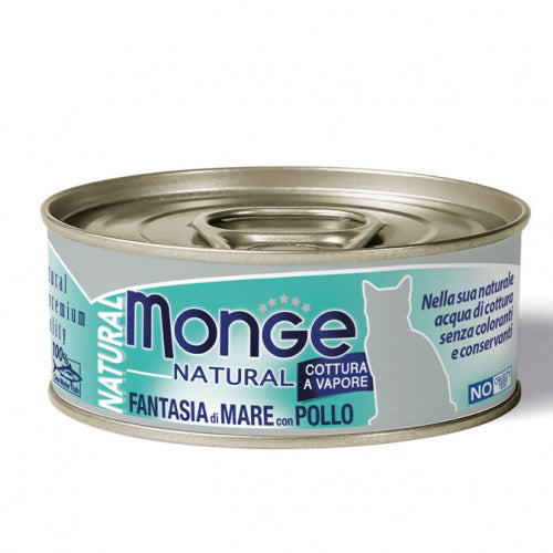Monge - Cat Natural Fantasie di Mare e Pollo gr.80 x 24p.
