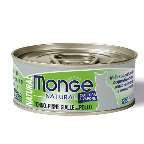 Monge - Cat Natural Tonno Pinne Gialle con Pollo gr.80 x 24p.