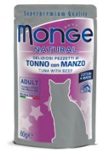 Monge - Cat Buste Tonno e Manzo gr.80 x 24p