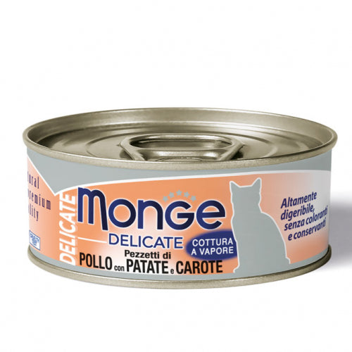 Monge - Cat Delicate Pollo Patate e Carote gr.80 x 24p.
