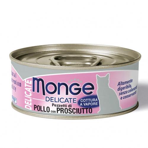 Monge - Cat Delicate Pollo e Prosciutto gr.80 x 24p