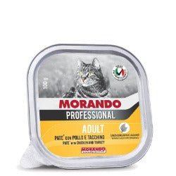 Morando - Miglior Gatto Vaschette Adult Patè Pollo e Tacchino gr.100 x 32p.