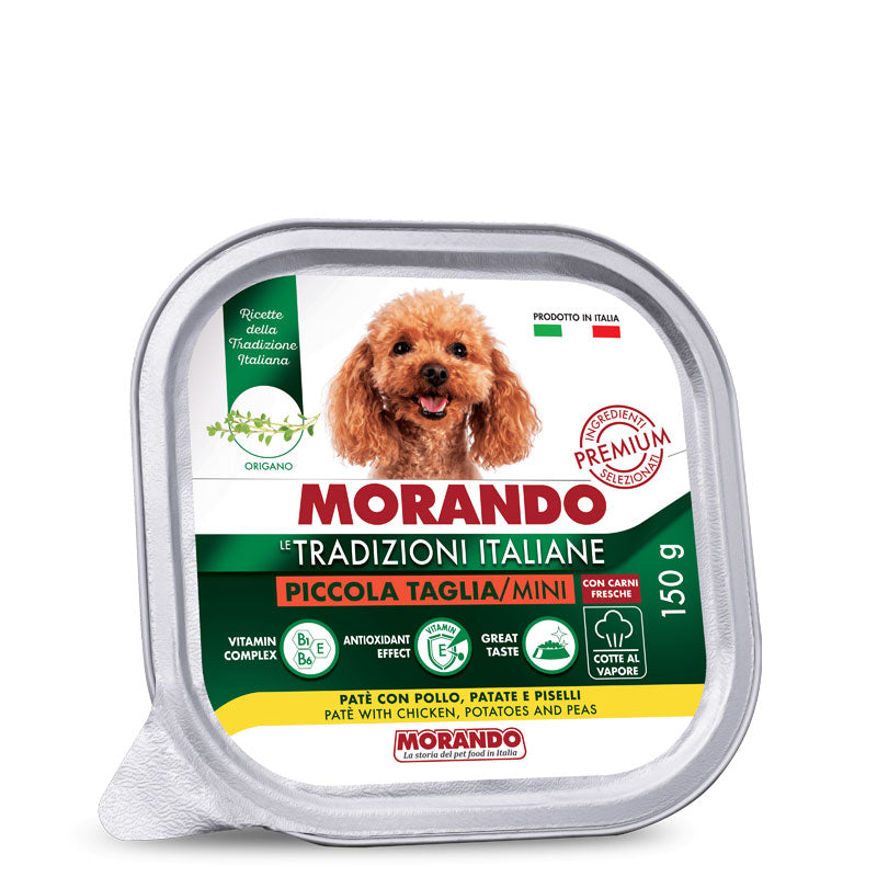Morando - Tradizioni Italiane Dog Patè con Pollo, Patate e Piselli gr.150