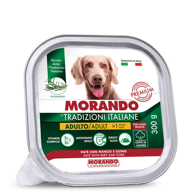 Morando - Tradizioni Italiane Dog Patè con Manzo e Suino gr.300