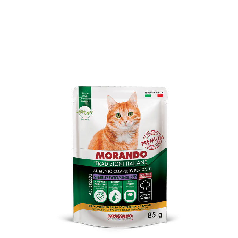 Morando - Tradizioni Italiane Cat Buste Bocc. in Gelatina con Tacchino e Carote gr.85