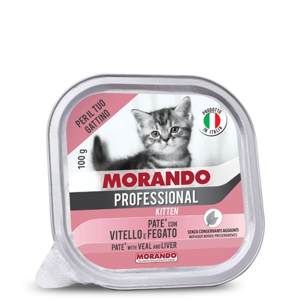 Morando - Miglior Gatto Vaschette Junior Patè Vitello e Fegato gr.100 x 32p.