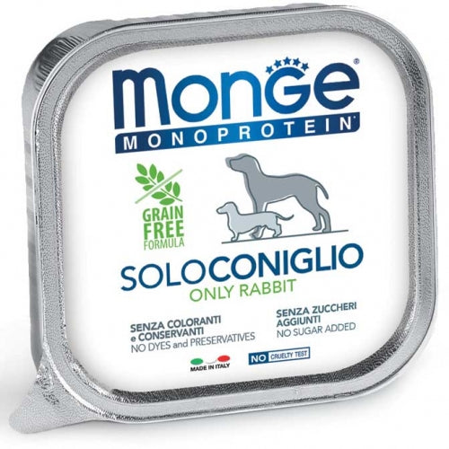 Monge - Patè Dog Monoproteico Solo Coniglio gr.150 x 24p