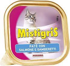 Mistigris - Vaschette Adult Patè Salmone e Gamberetti gr.100 x 32p.