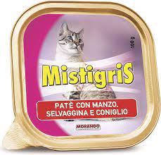 Mistigris - Vaschette Adult Patè Manzo Selvaggina e Coniglio gr.100 x 32p.