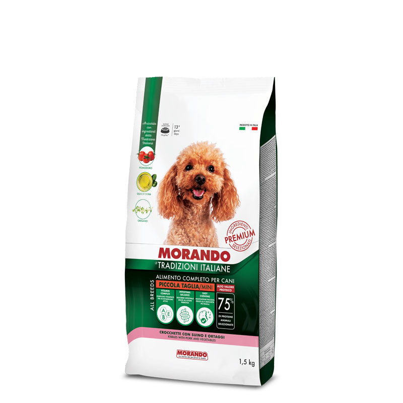 Morando - Le Trad. Italiane Dog Crocchette con Suino e Ortaggi kg.1,5