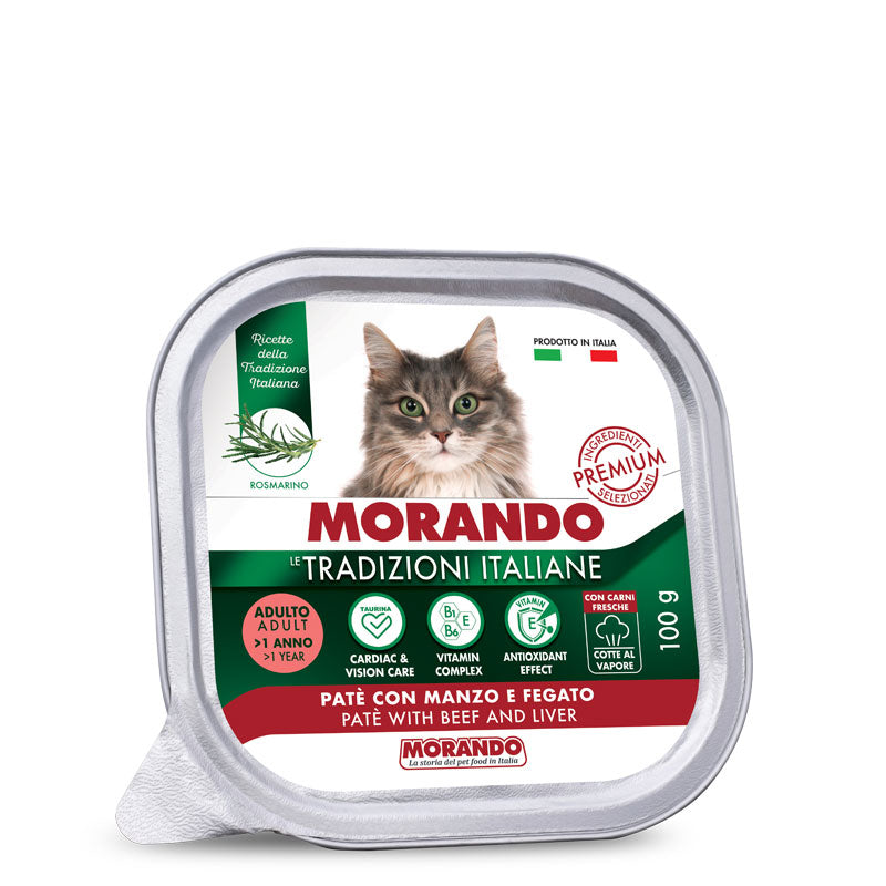Morando - Le Trad. Italiane Cat Patè con Manzo e Fegato gr.100 x 32p.