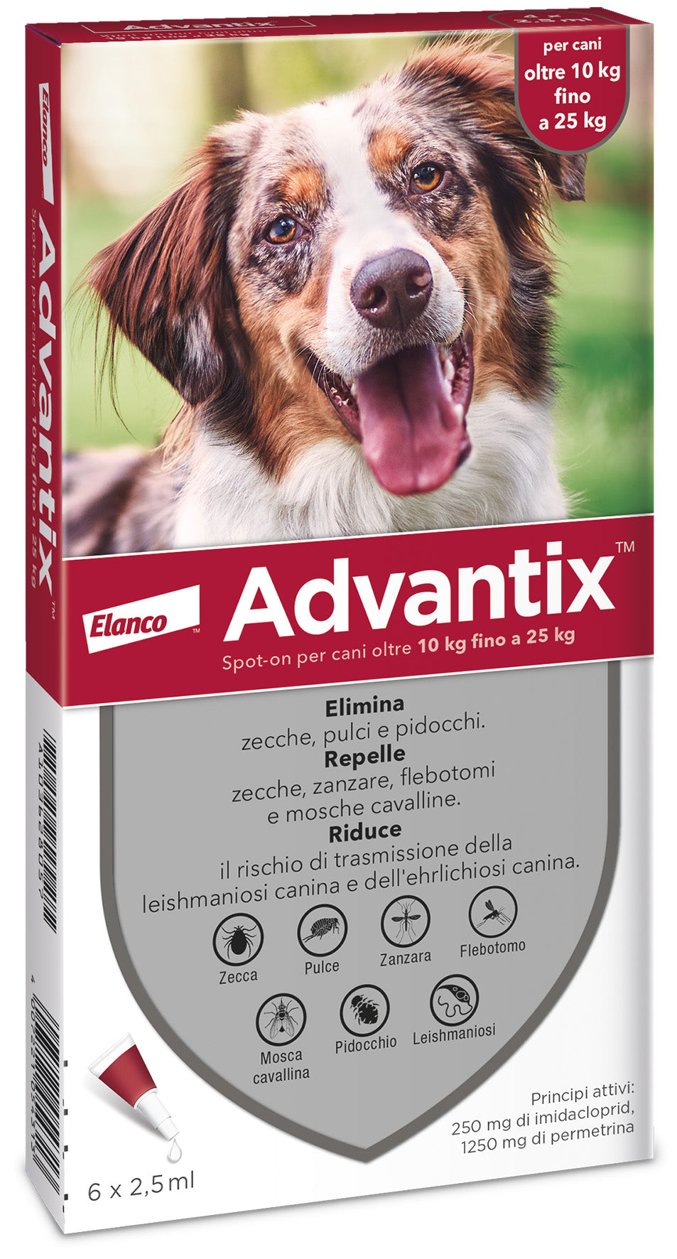 Advantix - Cane 10 - 25 kg. Pipette 6 x 4,0ml