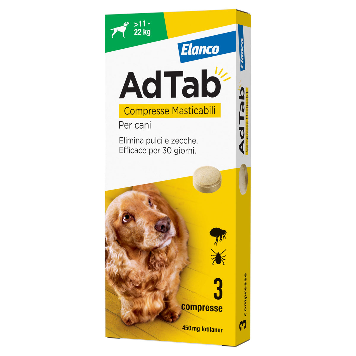 Ad Tab - Comp. Masticabili per Cani 450 mg. da kg.11 a kg.22 x 3p.