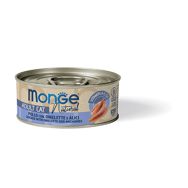 Monge - Cat Natural Pollo con Omelette e Alici gr.80